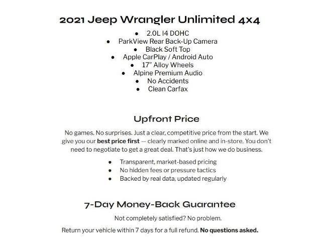 2021 Jeep Wrangler Unlimited Sport S 4x4
