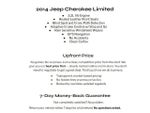 2014 Jeep Cherokee FWD 4dr Limited