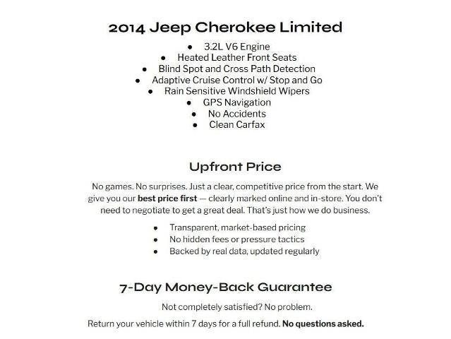 2014 Jeep Cherokee FWD 4dr Limited