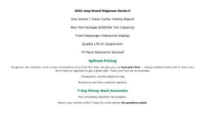 2022 Jeep Grand Wagoneer Series II 4x4