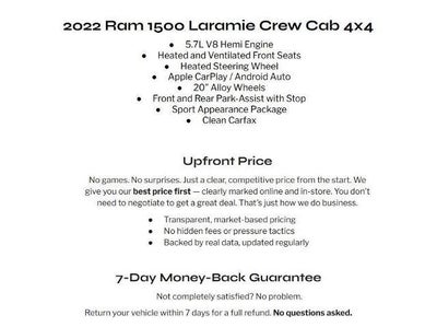 2022 RAM 1500 Laramie 4x4 Crew Cab 5'7 Box