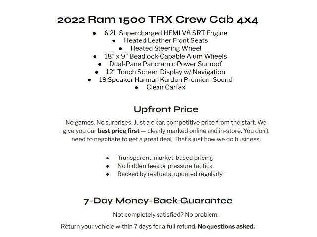 2022 RAM 1500 TRX 4x4 Crew Cab 5'7 Box