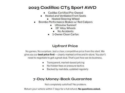 2023 Cadillac CT5 4dr Sdn Sport