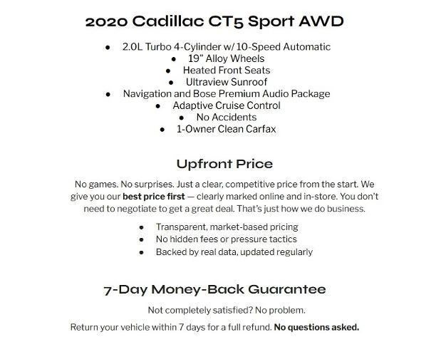 2020 Cadillac CT5 4dr Sdn Sport