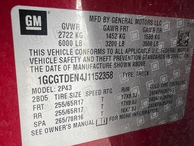 2018 Chevrolet Colorado 4WD Crew Cab 128.3 Z71