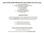 2022 Chevrolet Silverado 1500 4WD Crew Cab 147 High Country