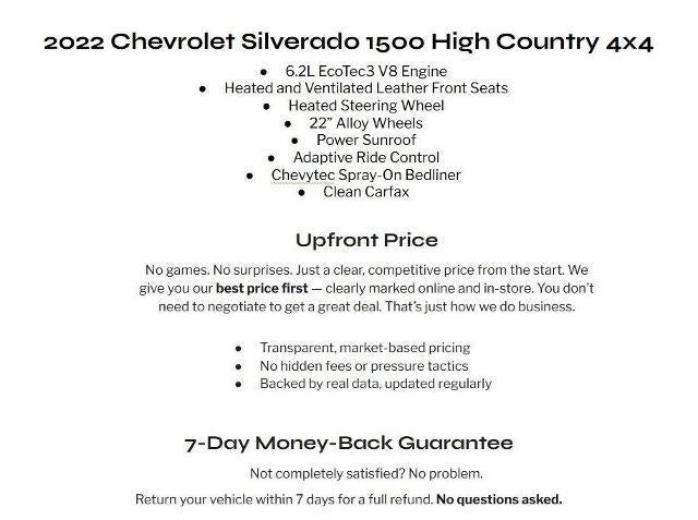 2022 Chevrolet Silverado 1500 4WD Crew Cab 147 High Country