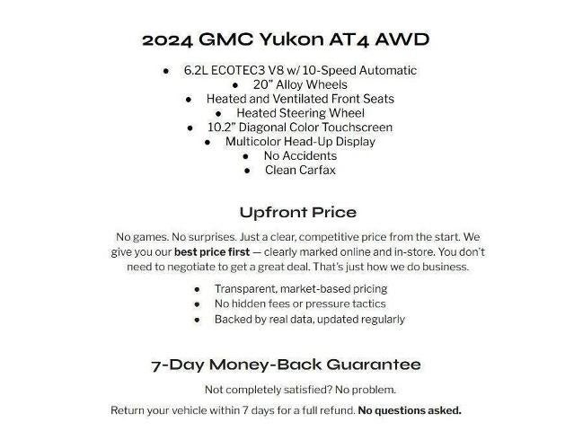 2024 GMC Yukon 4WD 4dr AT4