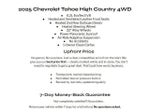 2025 Chevrolet Tahoe 4WD 4dr High Country