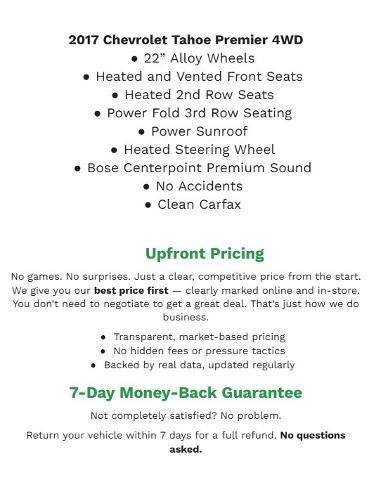 2017 Chevrolet Tahoe 4WD 4dr Premier