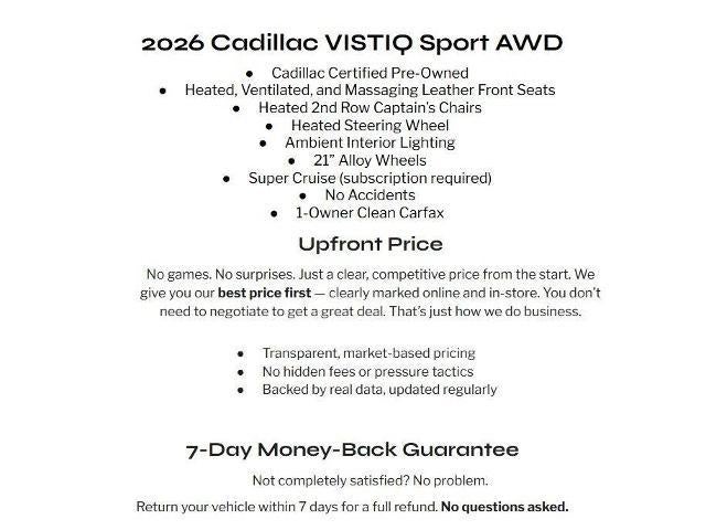 2026 Cadillac VISTIQ AWD 4dr Sport