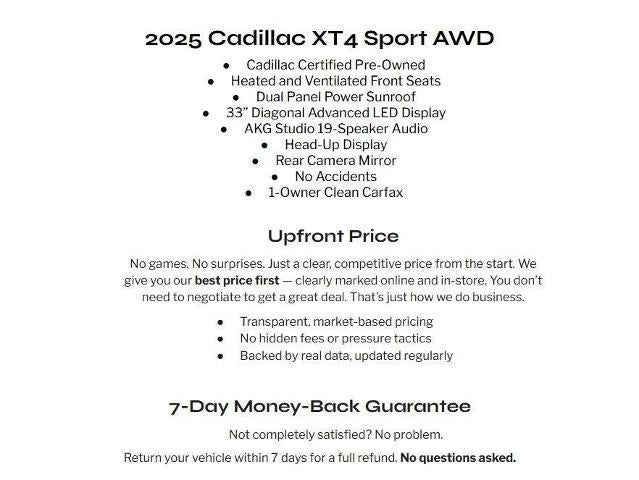2025 Cadillac XT4 Sport