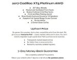 2017 Cadillac XT5 AWD 4dr Platinum