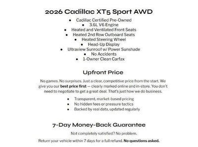 2026 Cadillac XT5 AWD 4dr Sport