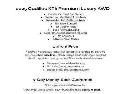 2025 Cadillac XT6 AWD 4dr Premium Luxury