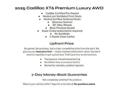2025 Cadillac XT6 AWD 4dr Premium Luxury