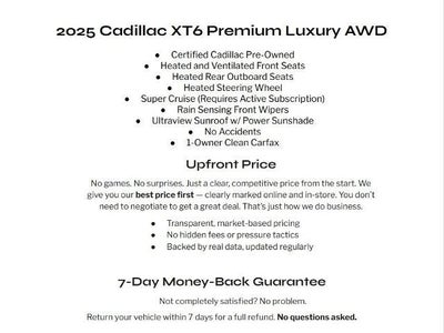 2025 Cadillac XT6 AWD 4dr Premium Luxury