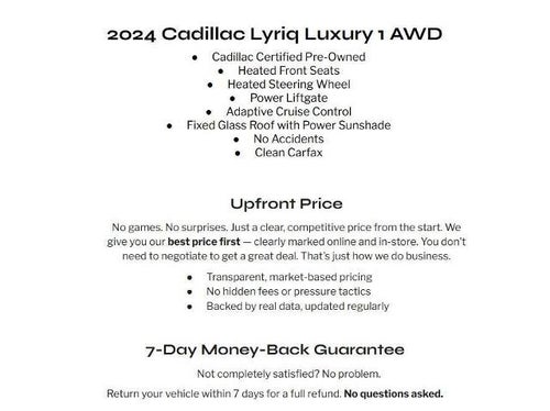 2024 Cadillac LYRIQ 4dr Luxury w/1SC