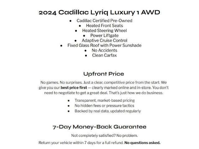 2024 Cadillac LYRIQ 4dr Luxury w/1SC