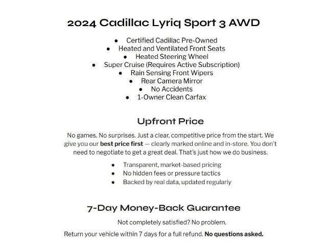 2024 Cadillac LYRIQ 4dr Luxury w/1SC