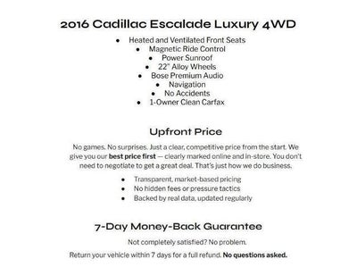 2016 Cadillac Escalade 4WD 4dr Luxury Collection