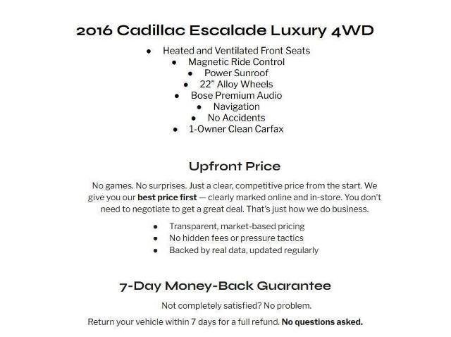 2016 Cadillac Escalade 4WD 4dr Luxury Collection
