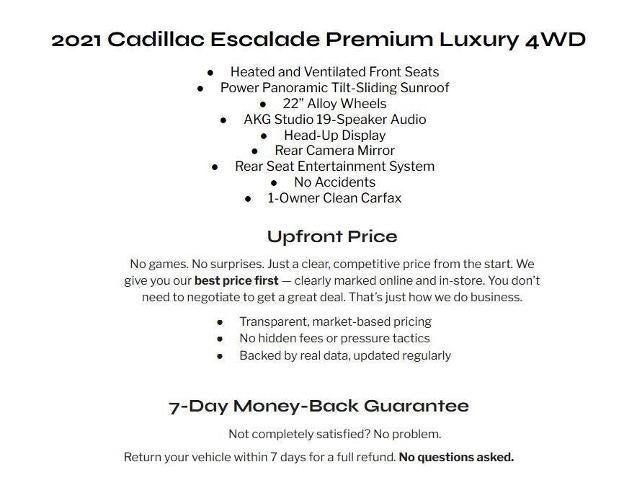 2021 Cadillac Escalade 4WD 4dr Premium Luxury