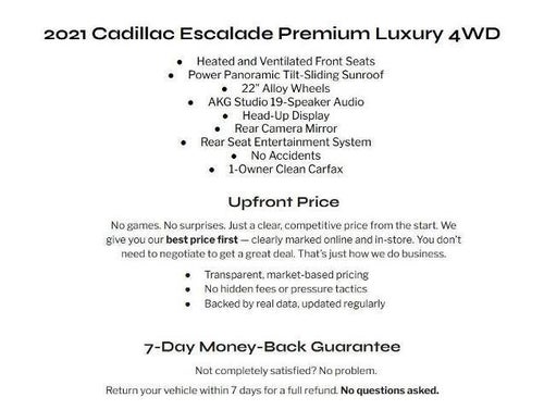 2021 Cadillac Escalade 4WD 4dr Premium Luxury
