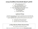 2023 Cadillac Escalade 4WD 4dr Sport