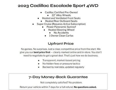 2023 Cadillac Escalade 4WD 4dr Sport