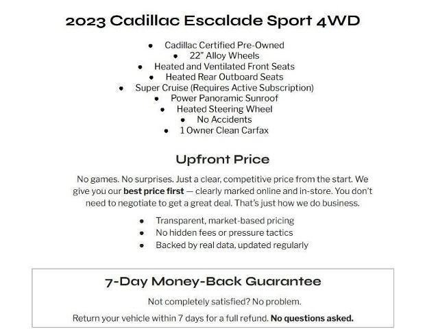 2023 Cadillac Escalade 4WD 4dr Sport