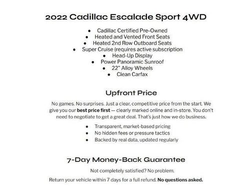 2022 Cadillac Escalade 4WD 4dr Sport