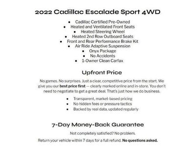 2022 Cadillac Escalade 4WD 4dr Sport