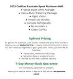 2022 Cadillac Escalade 4WD 4dr Sport Platinum