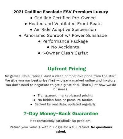 2021 Cadillac Escalade ESV 4WD 4dr Premium Luxury