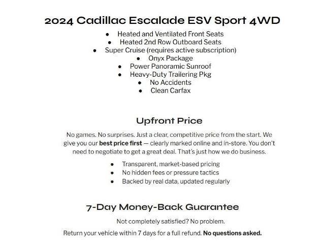 2024 Cadillac Escalade ESV 4WD 4dr Sport