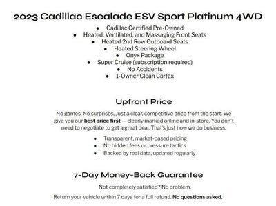 2023 Cadillac Escalade ESV 4WD 4dr Sport Platinum