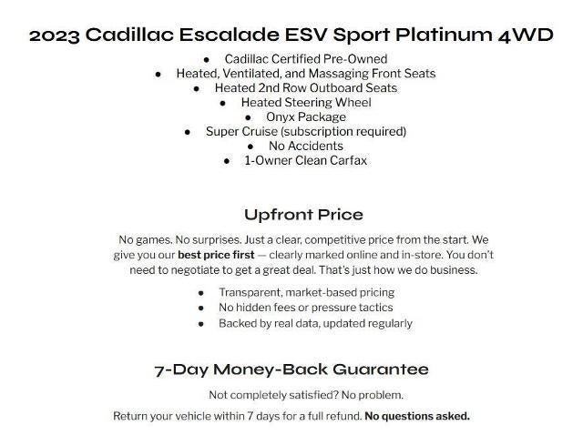 2023 Cadillac Escalade ESV 4WD 4dr Sport Platinum