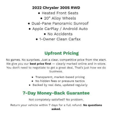 2022 Chrysler 300 300S RWD