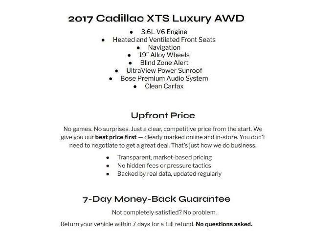 2017 Cadillac XTS 4dr Sdn Luxury AWD