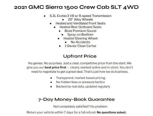 2021 GMC Sierra 1500 4WD Crew Cab 147 SLT