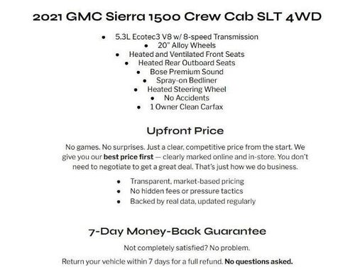 2021 GMC Sierra 1500 4WD Crew Cab 147 SLT