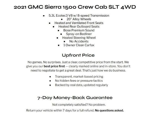 2021 GMC Sierra 1500 4WD Crew Cab 147 SLT