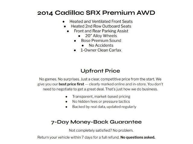 2014 Cadillac SRX AWD 4dr Premium Collection