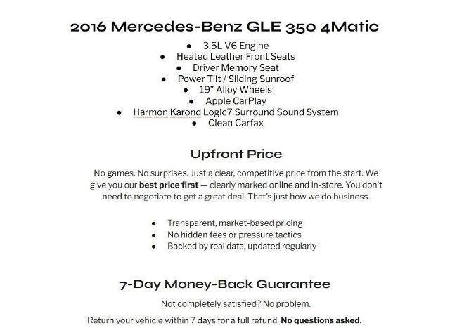 2016 Mercedes-Benz GLE 4MATIC® 4dr GLE 350