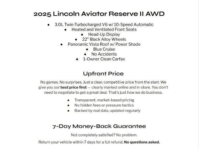 2025 Lincoln Aviator Reserve AWD
