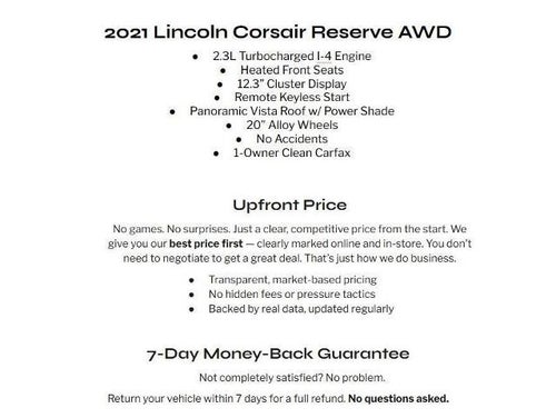 2021 Lincoln Corsair Reserve AWD