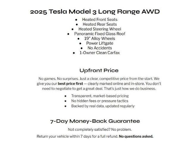 2025 Tesla Model 3 Long Range AWD