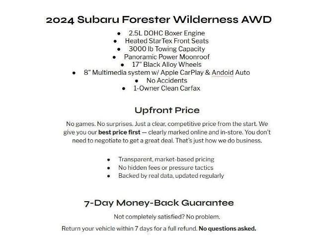 2024 Subaru Forester Wilderness AWD