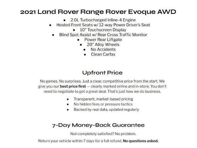 2021 Land Rover Range Rover Evoque SE AWD